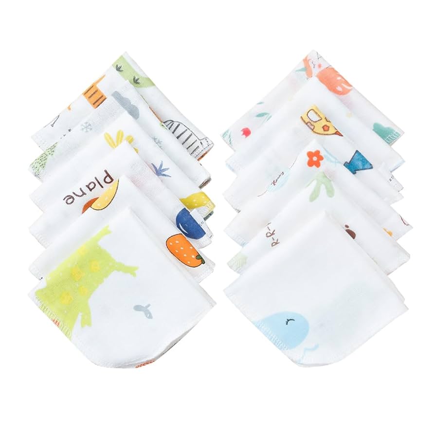 NO.112 白くまフラッグ青　ガーゼハンカチ　ハンカチ　オーダー　子ども　名前 ガーゼハンカチ - dacco mama&baby